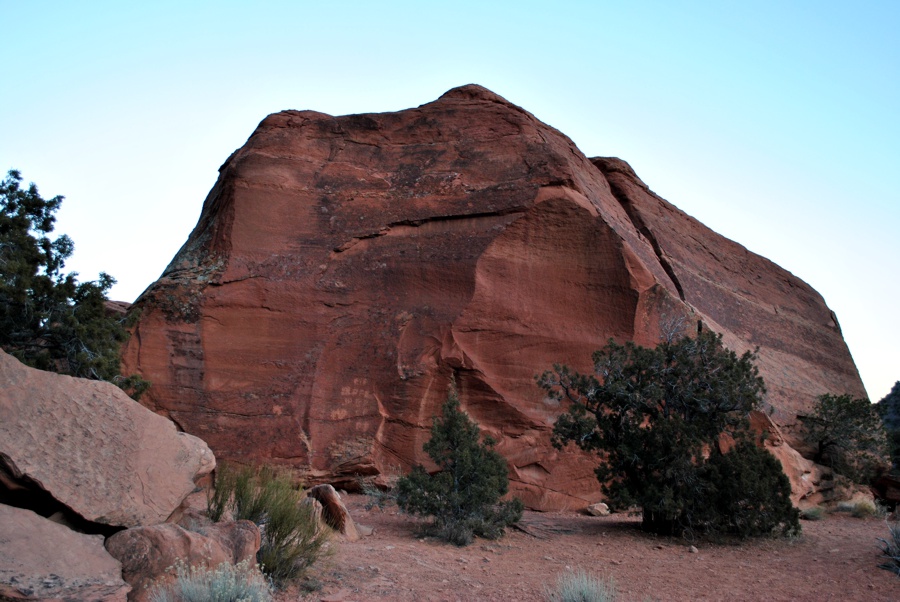 A boulder in the Colorado National Monument